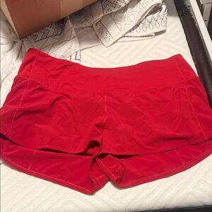Lululemon Athletica Red Athletic Shorts
